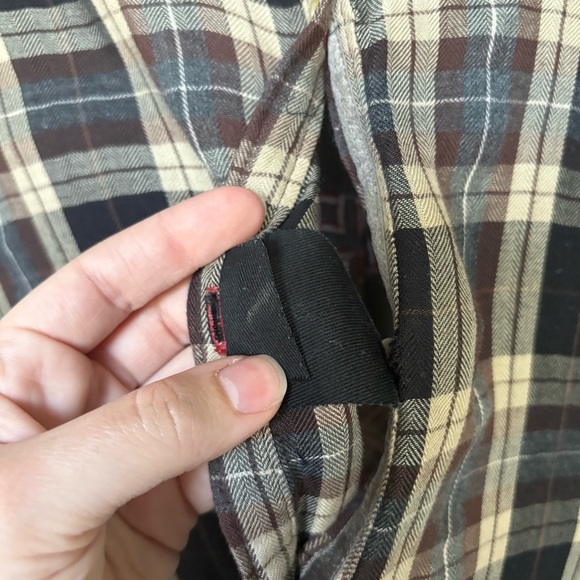 Johnny Was 3J Workshop Plaid Velvet Embroidered Flannel Top Boho Womens M - Picture 6 of 8